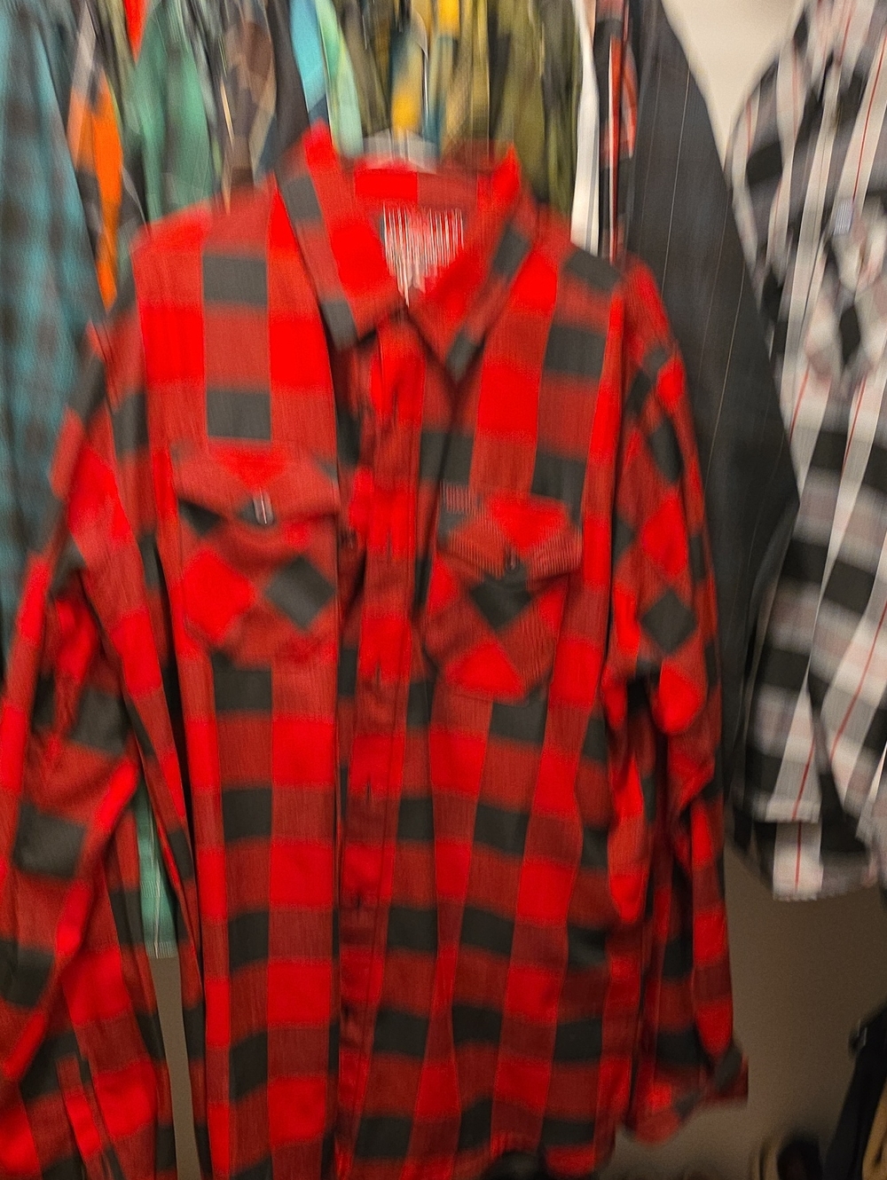 Dixxon Redrum Red and Black Buffalo Plaid Flannel Shirt